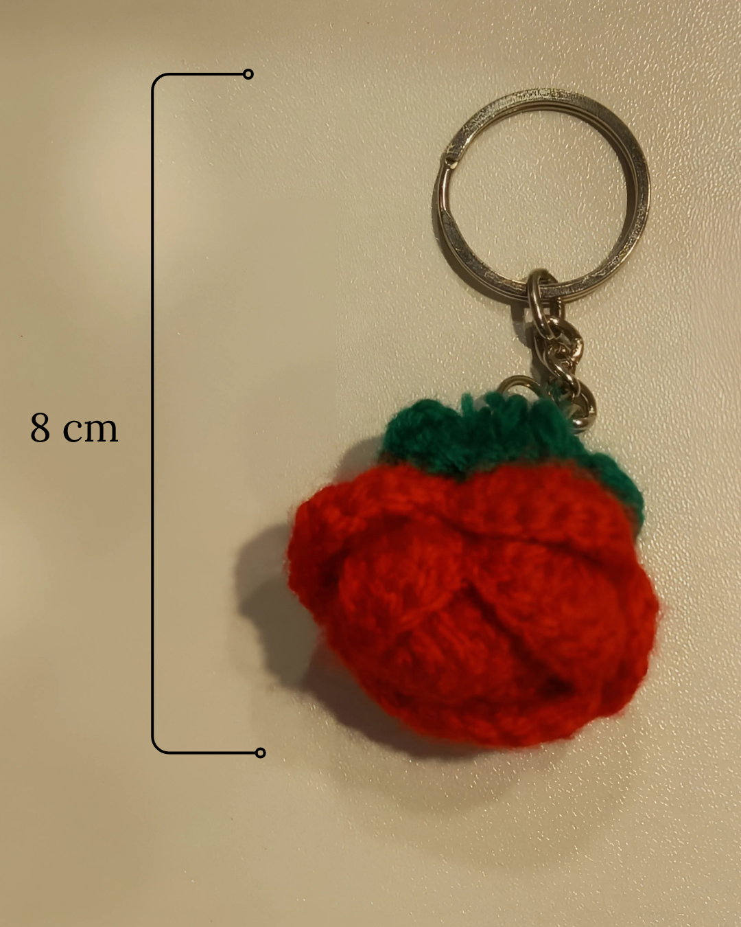Rose Crochet Keychain