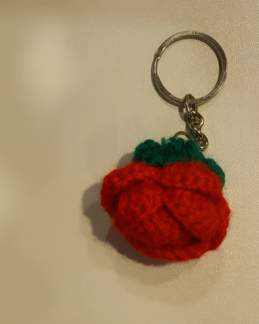 Rose Crochet Keychain