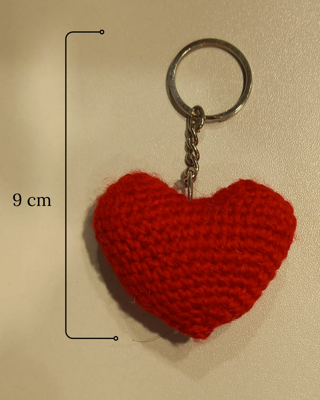 Heart Crochet Keychain